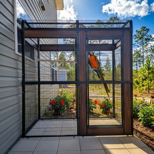 Extra large metal aviary bird - aviary,